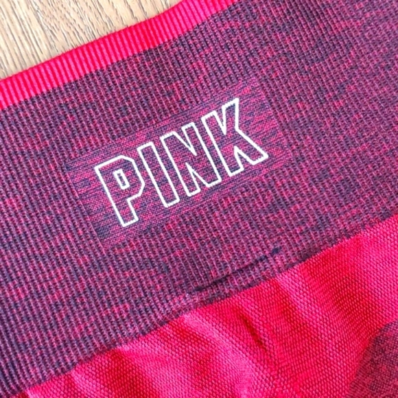 2019 NWOT Victoria's Secret PINK Seamless Bodycon Red Stretch Leggings Size XS - Picture 10 of 13